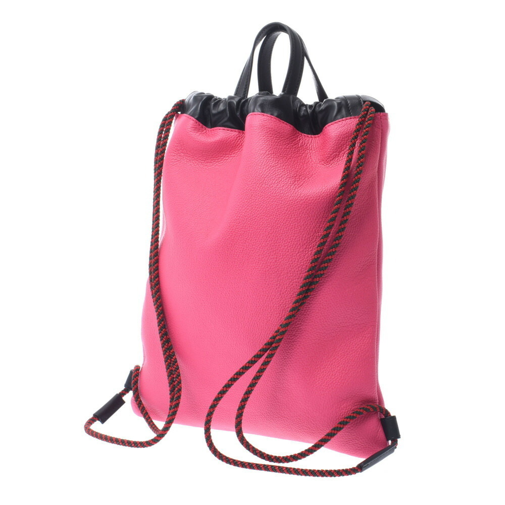 Gucci Pink Calfskin Daypack Backpack Drawstring